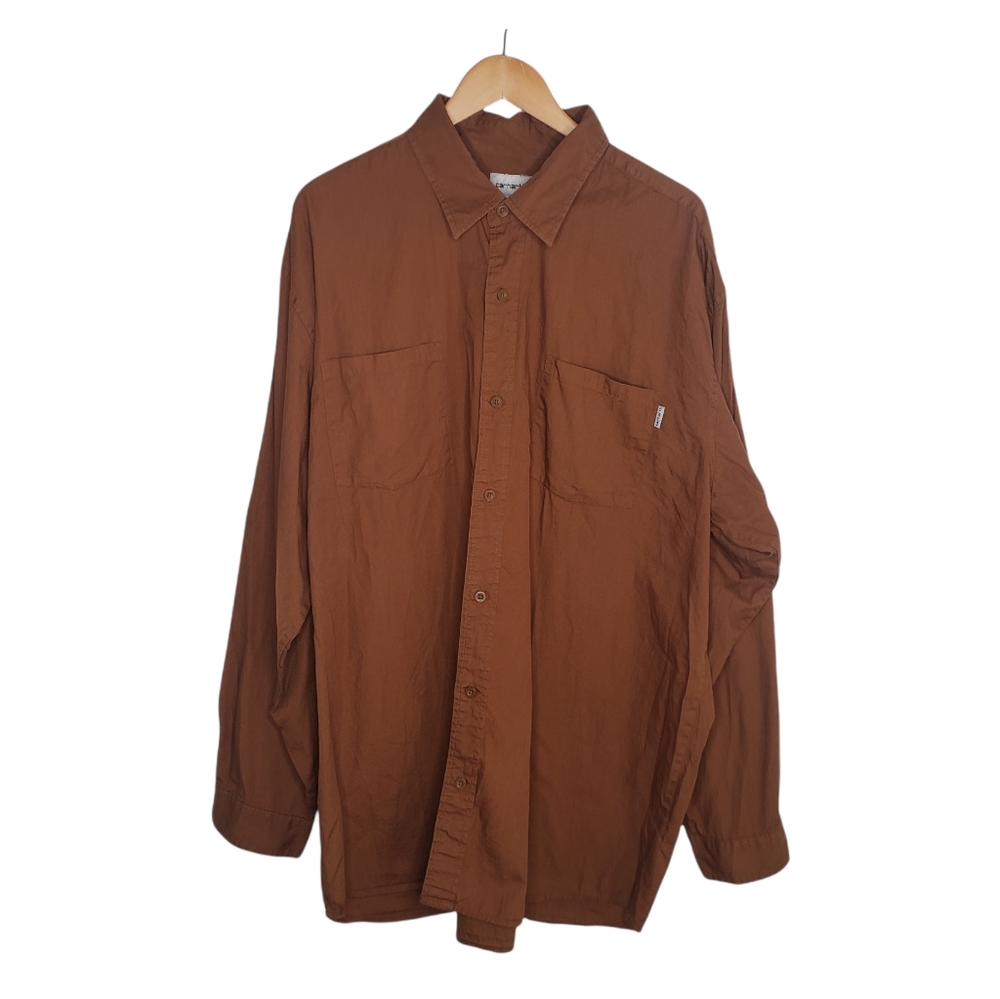 Carhartt Lightweight Woven Cotton Work Shirt In Bison Brown